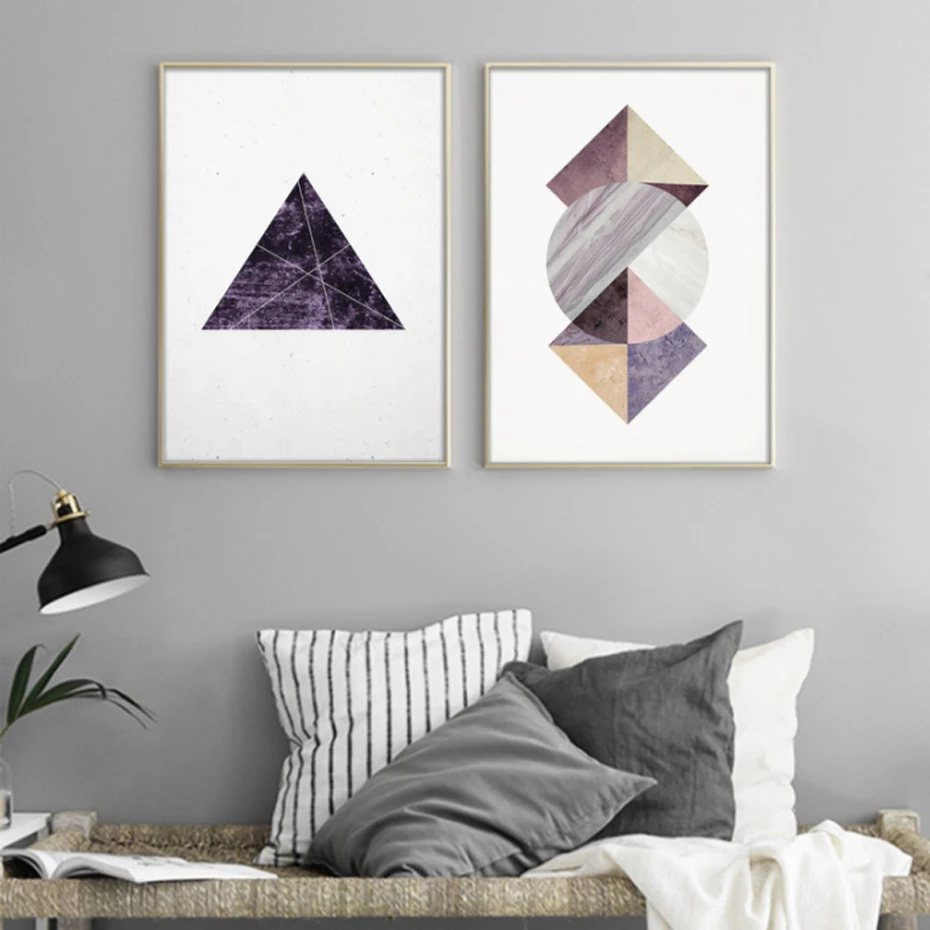 

Geometric Abstract Canvas Paintings Modern Love Wall Art Pictures Posters and Prints For Office Living Room Home Decor No Frame