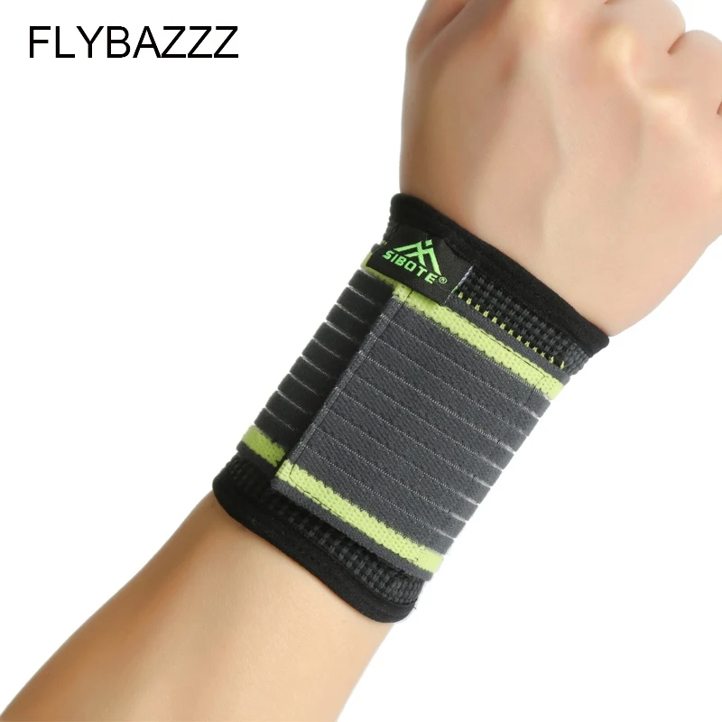 FLYBAZZZ Elastic Palm Wrap Wrist Hand Brace Support Sleeve Band Sports Safety Gym Training Guard Stripe Bandage Wrist Support