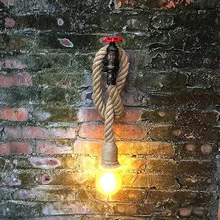 Креативный Ретро трубный светильник Промышленный шпагат настенный светильник кафе ресторан Парикмахерская магазин одежды Лестницы прохода коридор