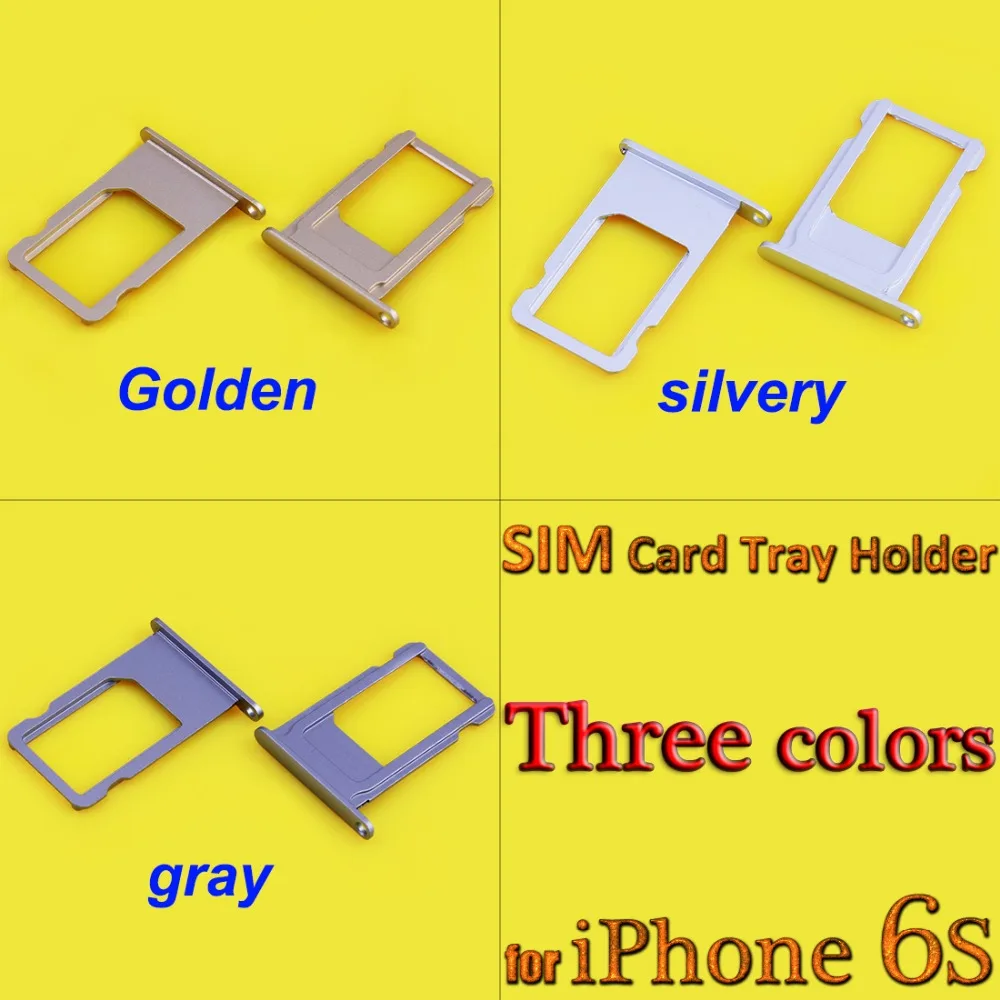 Высокое качество sim-лоток держателя карты Слот Замена адаптер для iPhone 6 S 6 S 4.7 дюймов iPhone6s ремонт Запчасти золото/серебро/серый