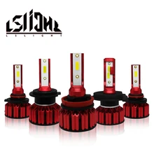 LSlight levou farol h4 h7 para a luz do carro h8 h11 hb3 hb4 9005 9006 automotivo lâmpadas 6000 k 16000lm 55 w 12 v auto faróis bulbo