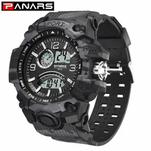 SYNOKE Hot Mens Digital Watches Sport Multi-functional LED Military Watch Men Fashion Casual Outdoor Big Screen Dual Display New