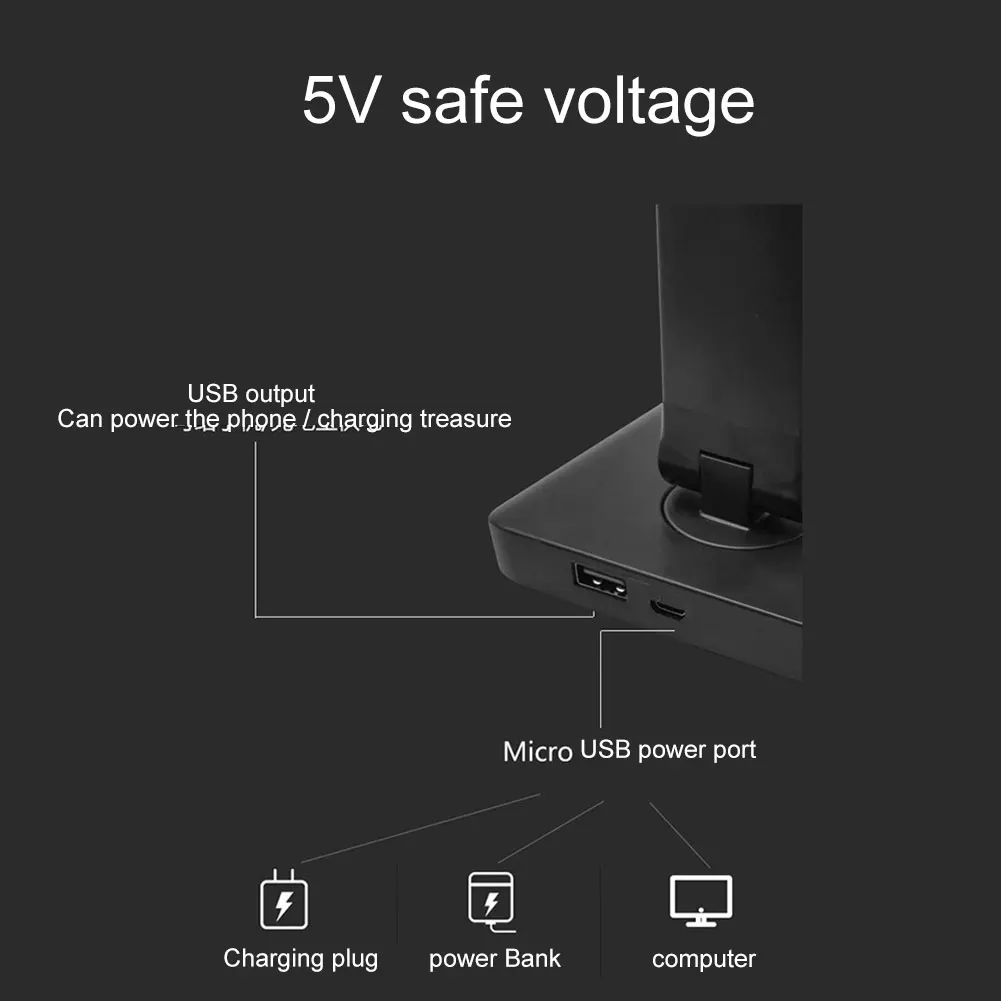

New Folding Table Light Aluminium Alloy Adjustable LED Reading Desk Lamp with Wireless Charger SF66