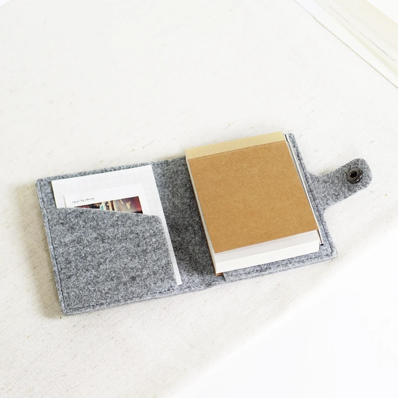 

Mini Pocket Notebook Memo Pad Wool felt Note Book Stationery Gift Traveler Journal Stationery To Do List Tear Checklist Note Pad