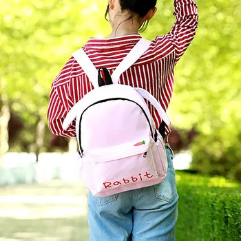 

2020 Female Bags New Fashion Women Portable Backpack Casual Wild Cute Rabbit Ear Backpack School Bags For Teenage Girl YL5