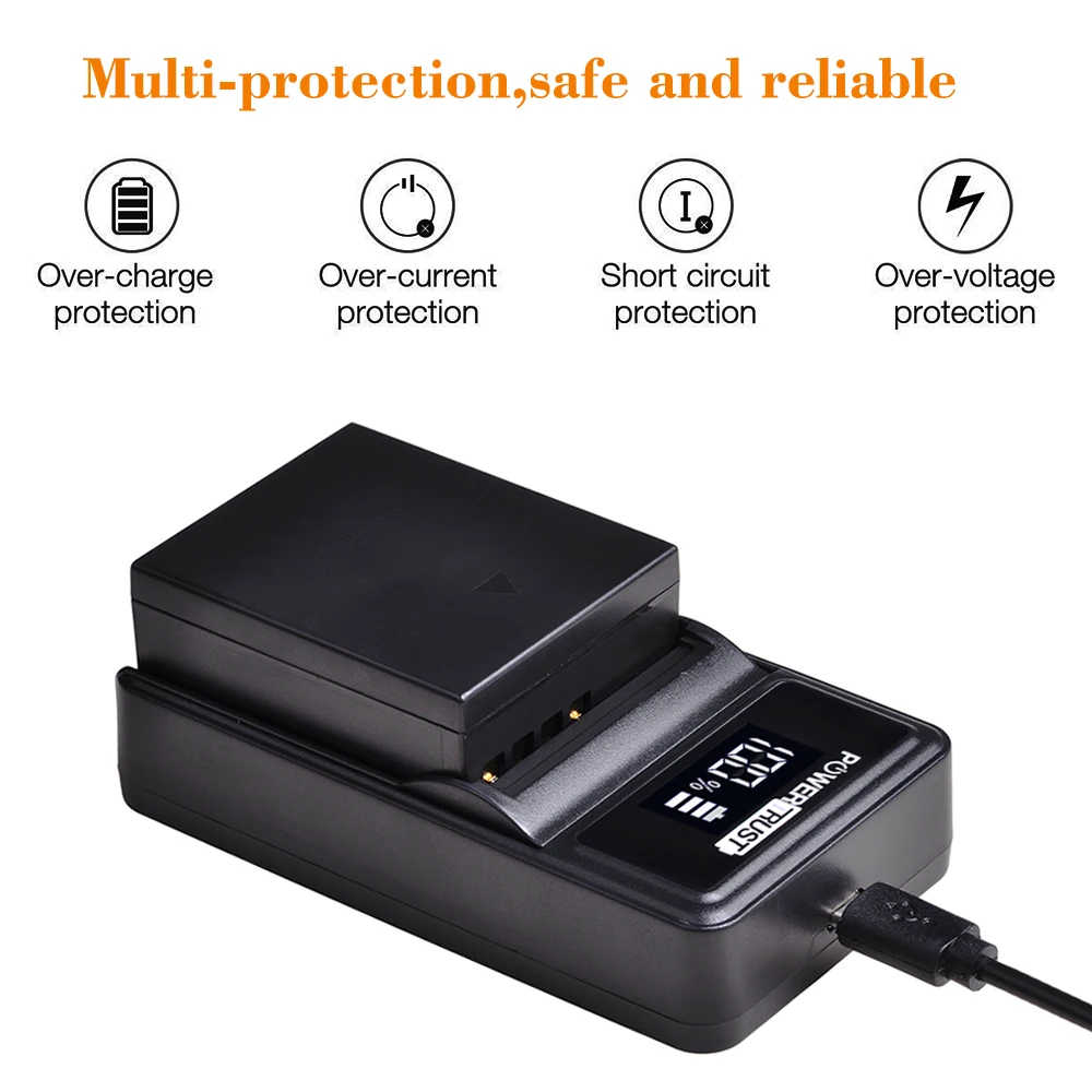 PowerTrust BLH-1 BLH1 BLH 1 батарея и светодиодный USB зарядка для Olympus E-M1 Mark II батареи для камеры