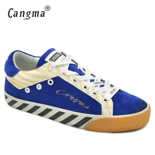 CANGMA/высококачественные кроссовки; женская обувь на плоской подошве из конского волоса; синие замшевые кожаные туфли; женская обувь; обувь для девочек с рисунком зебры
