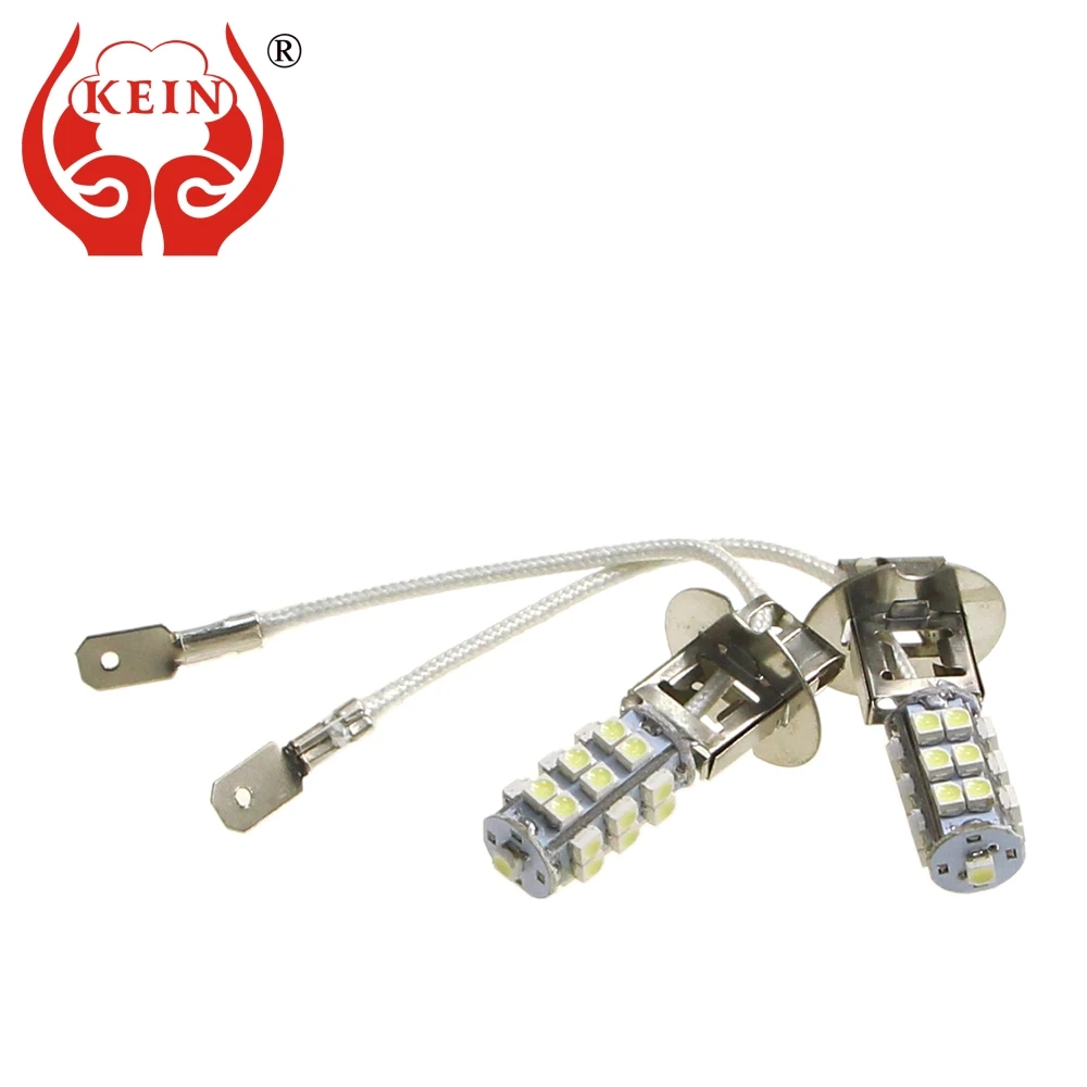 

KEIN 4pcs LED H3 fog Bulb 3528 25SMD 12V Car Auto led External DRL Daytime Running Lights Driving H3 Lamps Vehicle Light Source