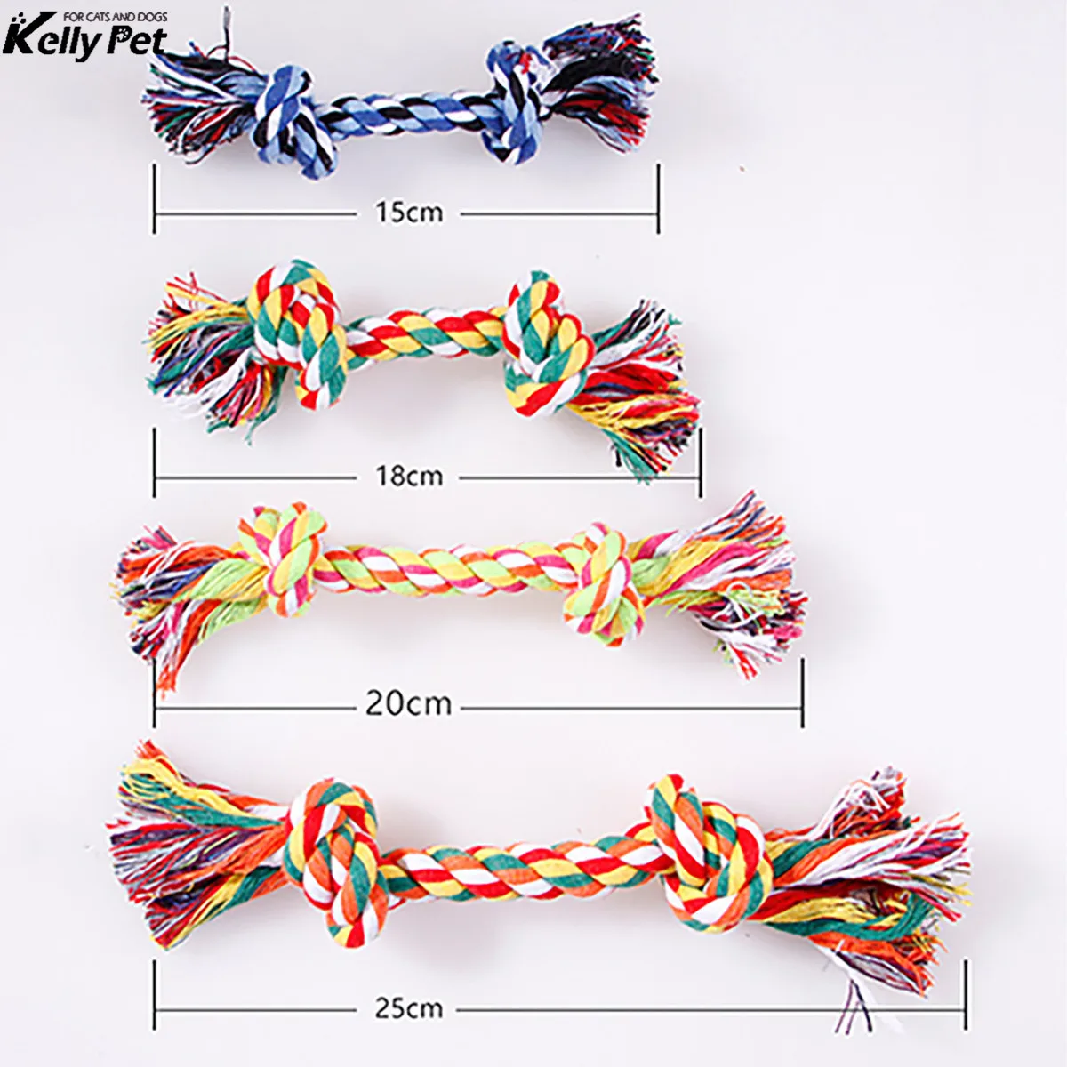 

Pet Dog Toy Double Knot Cotton Rope Braided Bone Shape Puppy Teeth Cleaning Chew Toy For Dog Training 4 Size Free Shipping 1pc
