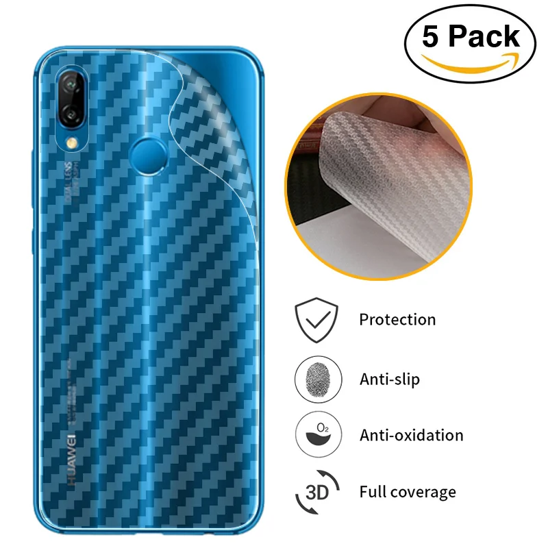 

3D Carbon Fiber Back Screen Protector Film For Huawei P20 Pro P10 Plus P9 P8 Lite 2017 P Smart Plus Full Back Protective Film