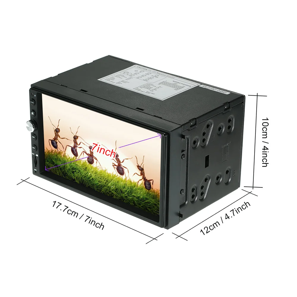 Best Car Audio Touchscreen Player 7" Double Din HD BT AM/FM with Rearview Camera for iPhone Android Phones 10