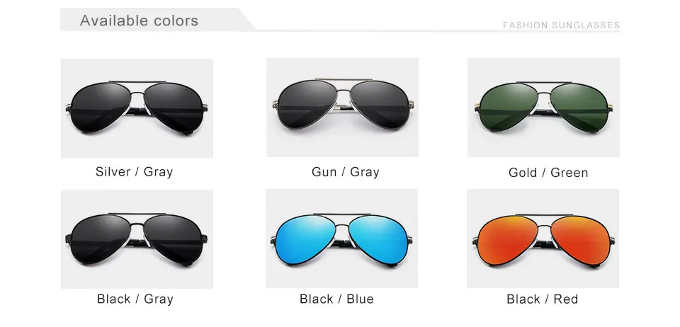 KINGSEVEN New Aviator Polarized Sunglasses Alloy Frame Eyewear