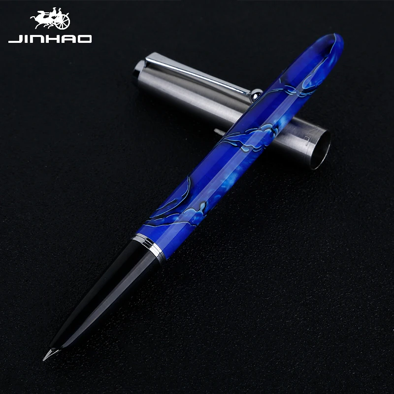 Tampa de Aço Inoxidável de Cristal de Resina Escrita com Caneta de Tinta para Escritório Jinhao Caneta Acrílica Extra Fine Nib 0.38 Milímetros Suave Cor 4 Cristal de Resina Acrílica Cor Extra Fine