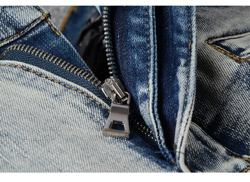Мужские винтажные джинсы Sokotoo окрашенные хлопковые стрейчевые штаны байкерские зауженные брюки со складками для езды на мотоцикле