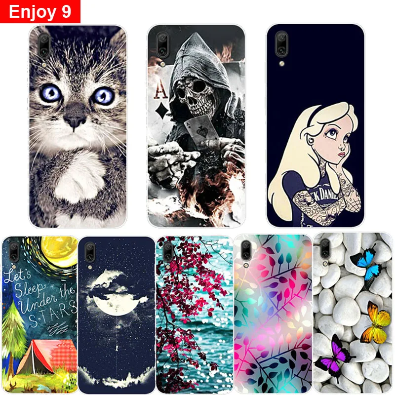 Case For Huawei Enjoy 9 Case Capa Bumper Luxury Protective Back Slim Soft TPU Silicon Cover 6.26'' Enjoy9 DUB-AL00 Cases Shell