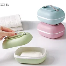 XZJJA креативная портативная двухэтажная Водонепроницаемая мыльница для путешествий на открытом воздухе Чехол для организации мыла для ванной комнаты с крышкой