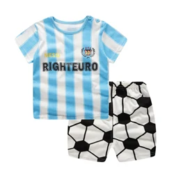 Комплект модной детской одежды из 2 предметов, хлопковая Футболка с принтом с героями мультфильмов+ короткие штаны для мальчиков - Цвет: E10