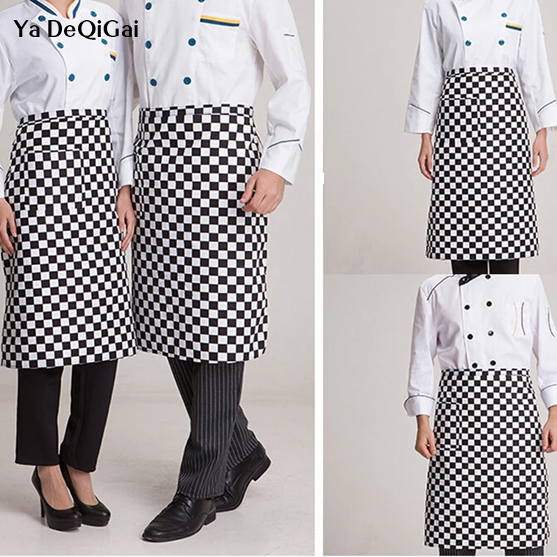 

half length waist aprons New Unisex kitchen apron catering chef waiter uniform apron barbecue apron waterproof strap adjustable