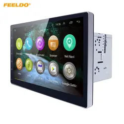 FEELDO 10,2 дюймовый большой HD экран Android 4.4.2 четырехъядерный автомобильный медиаплеер с радио gps-навигатор для универсального 2DIN ISO #1221