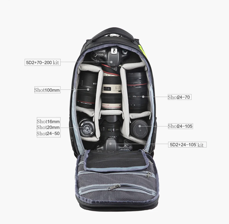 Men's Car Camera Bag in Black