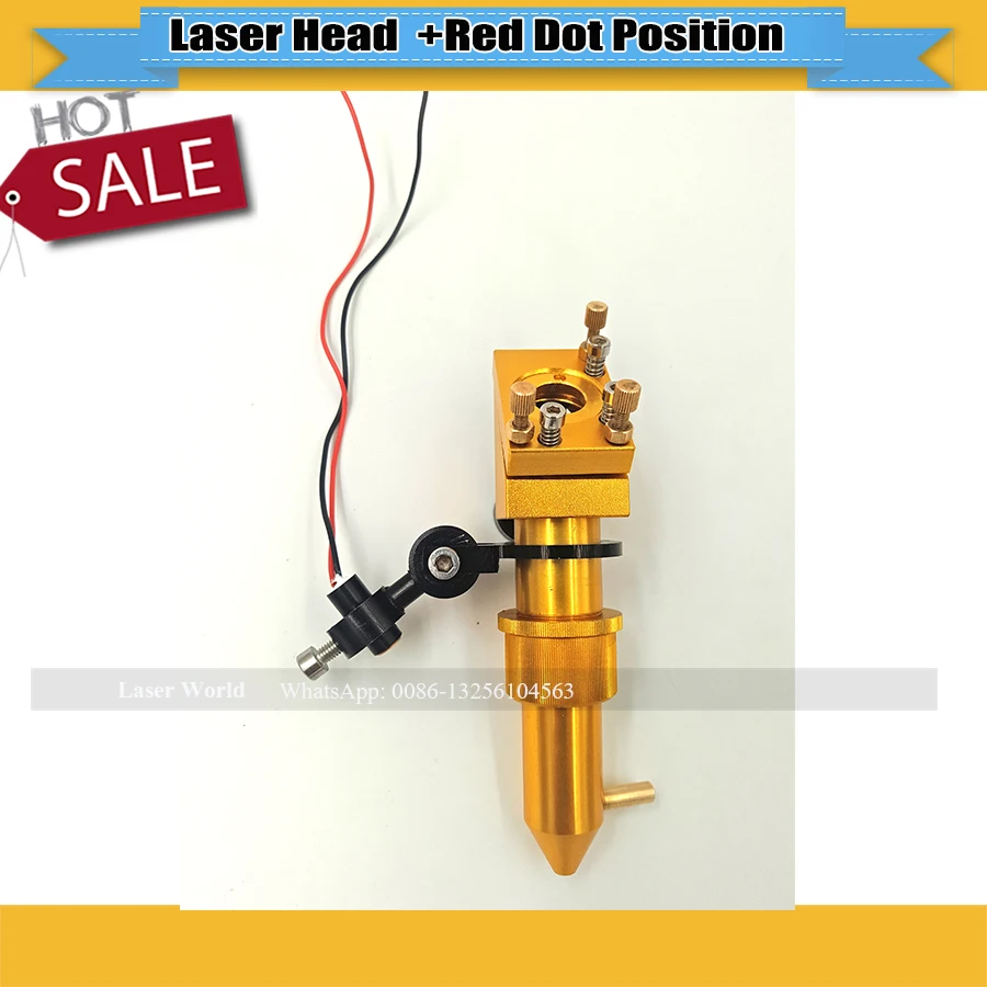 

CO2 Laser Head +RED Dot Pointer Module Positioning + Integrative Mount Lens Mirror For Co2 Laser Machine 3040/4040/4060