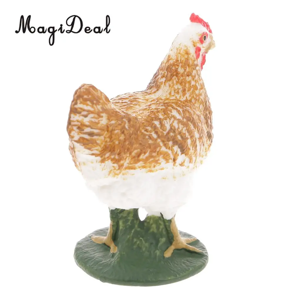 MagiDeal 1Pc Realistic Hen Chicken Farm Yard Animal Figurine Model Action Figure Kids Children Toy