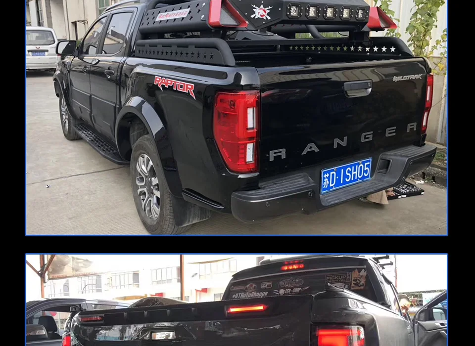 Clearance Car Styli Tail Lamp for Ford Ranger Raptor LED Tail Light 2012-2019 New Ranger LED Rear Lamp LED Turn Signal LED Brake Reverse 15