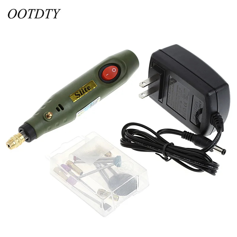 

OOTDTY 110-220V Multifunction Mini Style Electric Grinding Set with Accessories Miniature Rotary Engraving Machine Toolkit