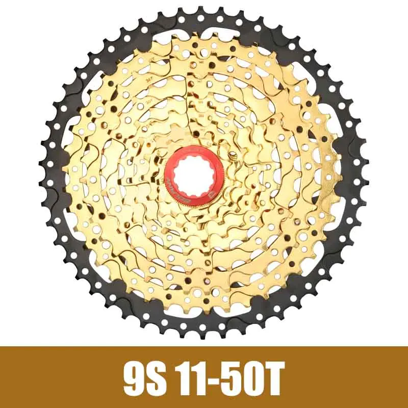 Новинка, болани, Золотая серия, 9, 10, 11 скоростей, кассета, Ультралегкая, Золотое колесо свободного хода, запчасти для горного велосипеда XX1 XT M8000 SLX M7000 - Цвет: 9S 11-50T