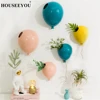 Creative Colorful Ceramic Balloon Wall Hanging Flower Pot Flowerpot Children Kids Room Flower Vase Home Office Wall Decoration 2