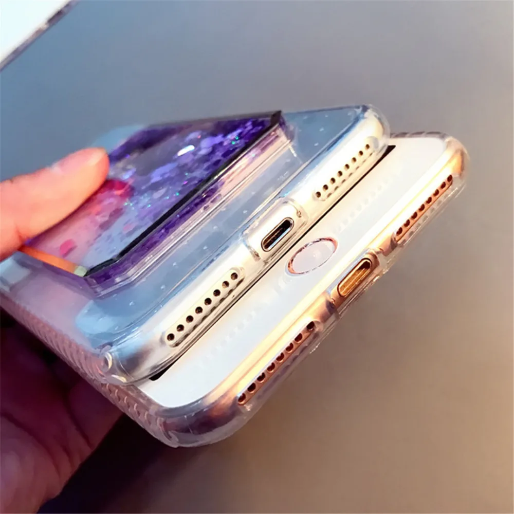 Kinbom светодио дный роскошный Bling Звезды динамичный жидкий песок Прозрачный чехол