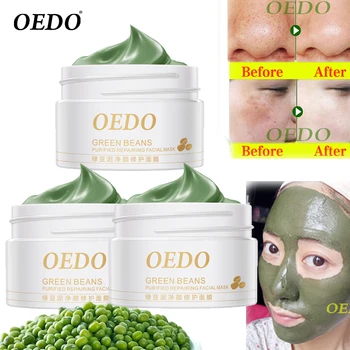 

3pcs Mung Bean Mud Peeling Acne Blackhead Treatment Remover Deep Cleansing Contractive Pore Whitening Hydrating Care