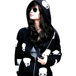 Producto de Moda Superior Cráneo de las Mujeres Suéter con Capucha Chaqueta con Capucha Sudaderas con Capucha Casuales Chaqueta Abrigo Tops F2 Producto de Moda Superior Cráneo de las Mujeres Suéter con Capucha Chaqueta con Capucha Sudaderas con Capucha Casuales Chaqueta Abrigo Tops F2