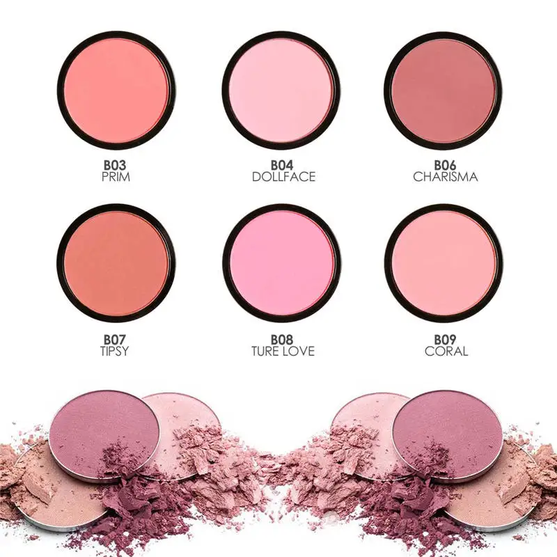 

FOCALLURE Big 8 Colors DIY Design Face Bronzer Pressed Blush Paltter with Highlither Face Powder Brighten Cosmetics