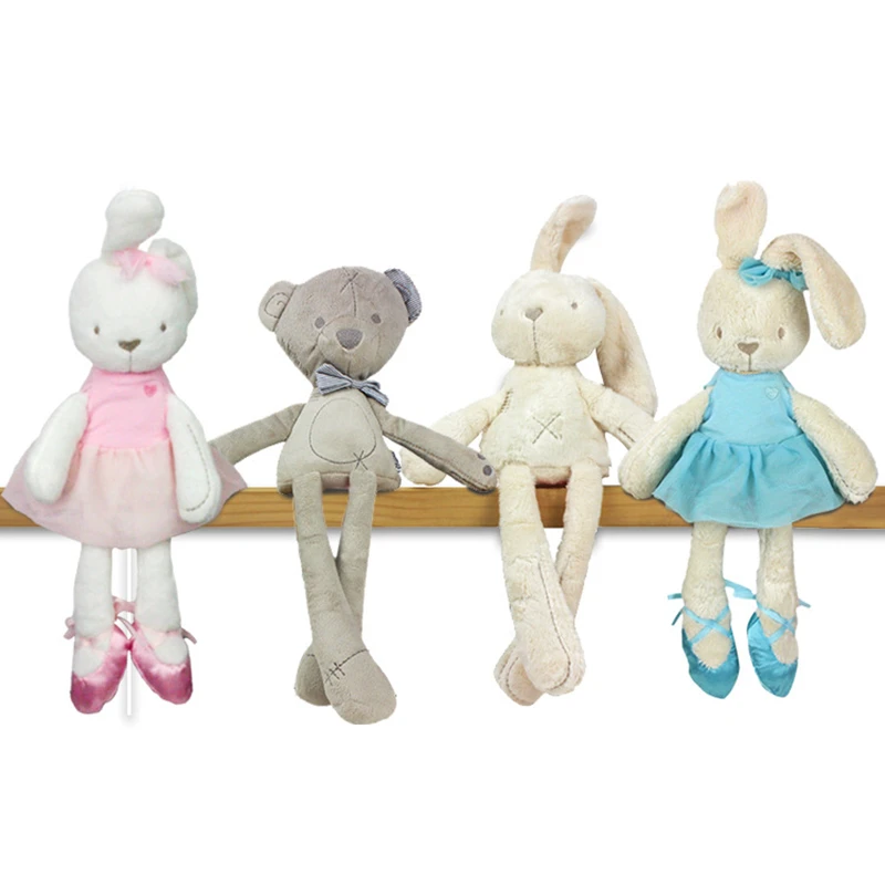Brand quality Super soft Rabbit and bear Appease baby toys Child's