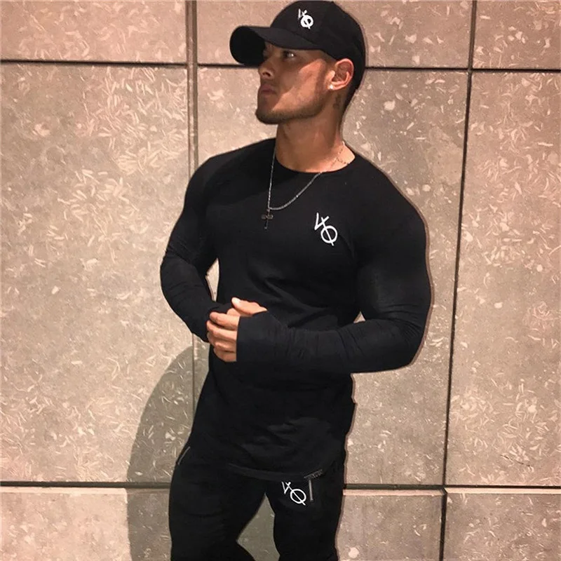 

Jogging Rashgard Gym Cotton T Shirt Sport Shirt Men Fitness Tee Tops Bodybuilding Sweatshirt Quick Dry Mens Running T Shirts