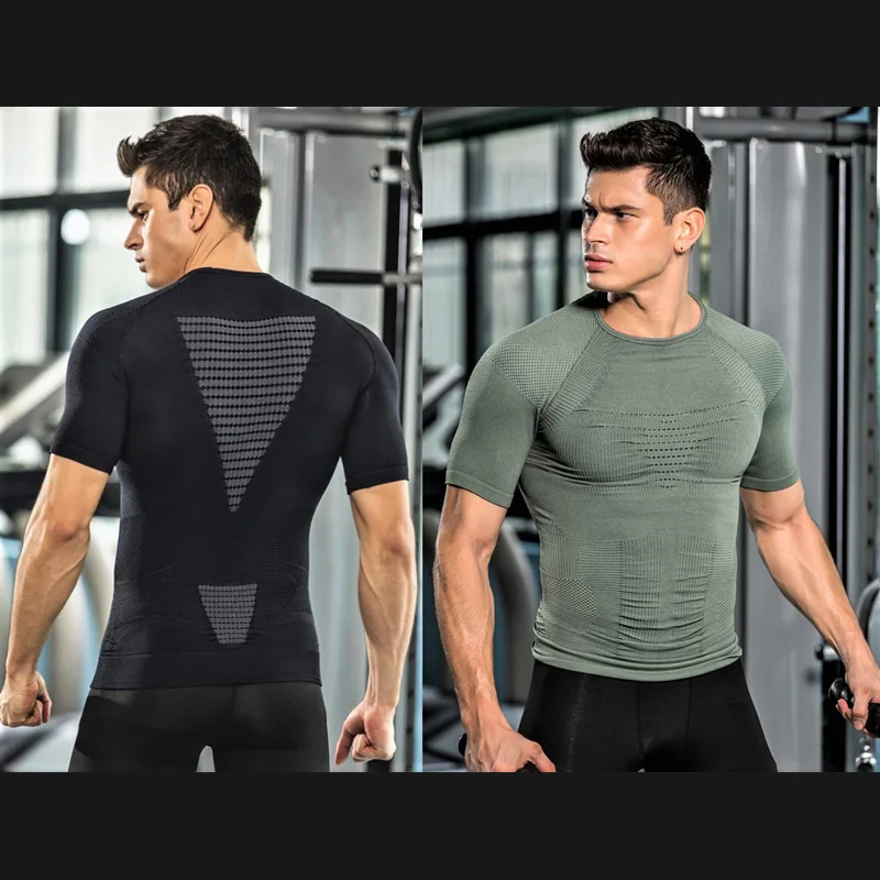 Men's Body Shaper Tummy Shaper Slimming T-shirt Slim Lift Corset Waist Muscle Girdle Shirt Fat Burn Posture Correct Underwears 4