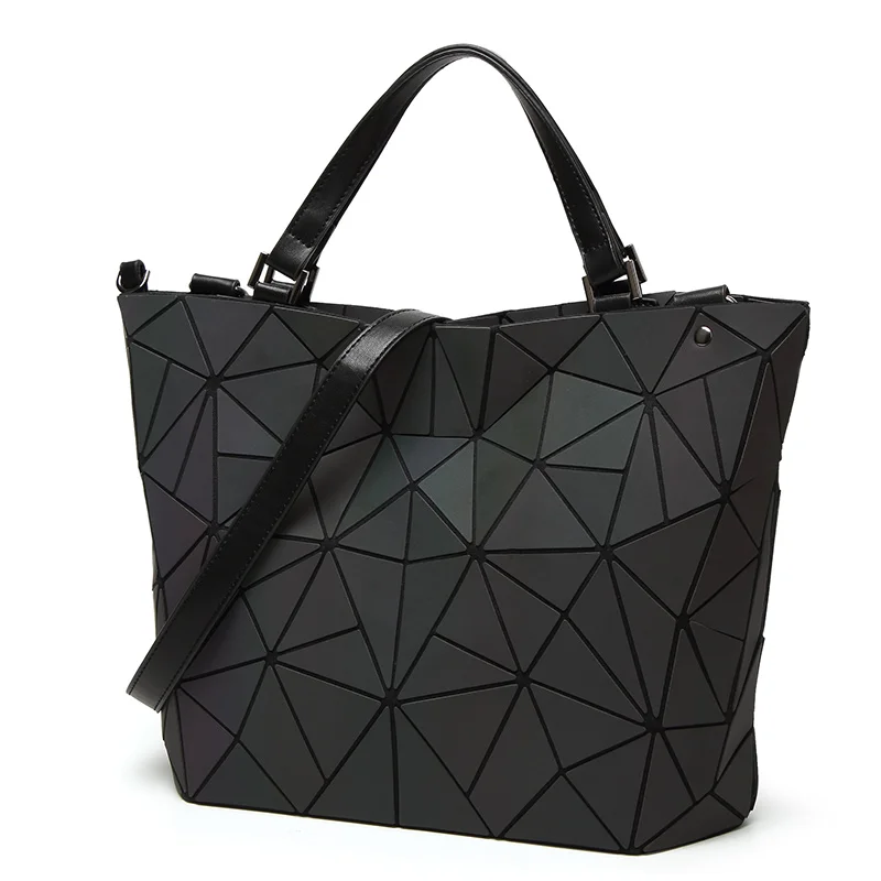 Flower poetry Bao Bag Women Luminous Bucket Bag Geometry Diamond