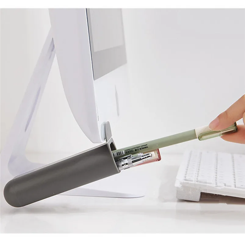 2PCS Desktop Monitor Pocket Storage Box Office Desk Pen Ruler Pencil Holder Cup Mesh Organizer Container Pen Holder 40MR2605