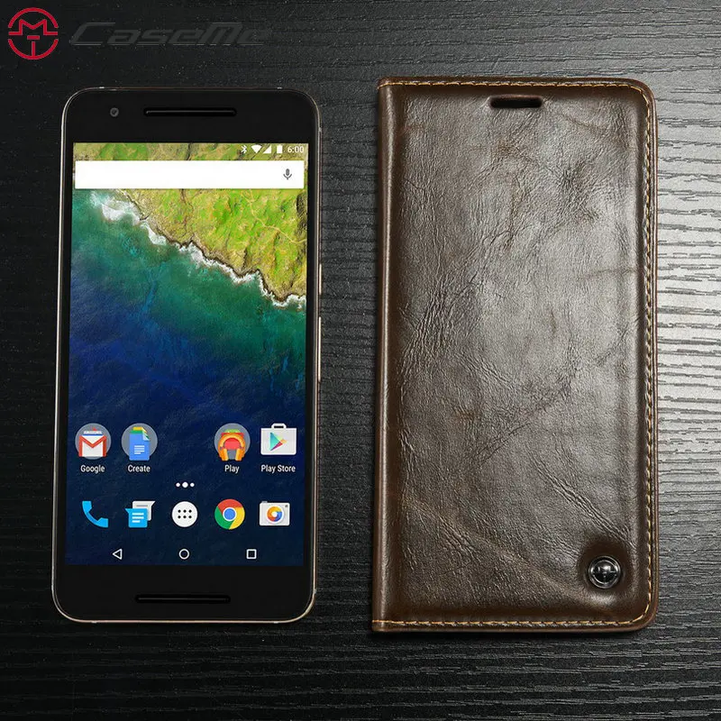 

CaseME For Google Nexus 5 6P Case Retro Magnet Wallet Leather Phone Cases Stand Flip Holder Card Cover Back Coque Capa Fundas