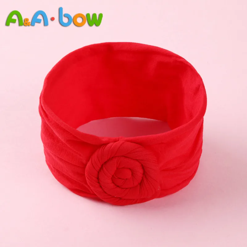 new born baby accessories	 1pcs Wide Nylon Bow Headband with Rose Flower, Soft Elestic Wide Head wraps, Cute Nylon Turban Headband Girls Hair Accessories cool baby accessories Baby Accessories