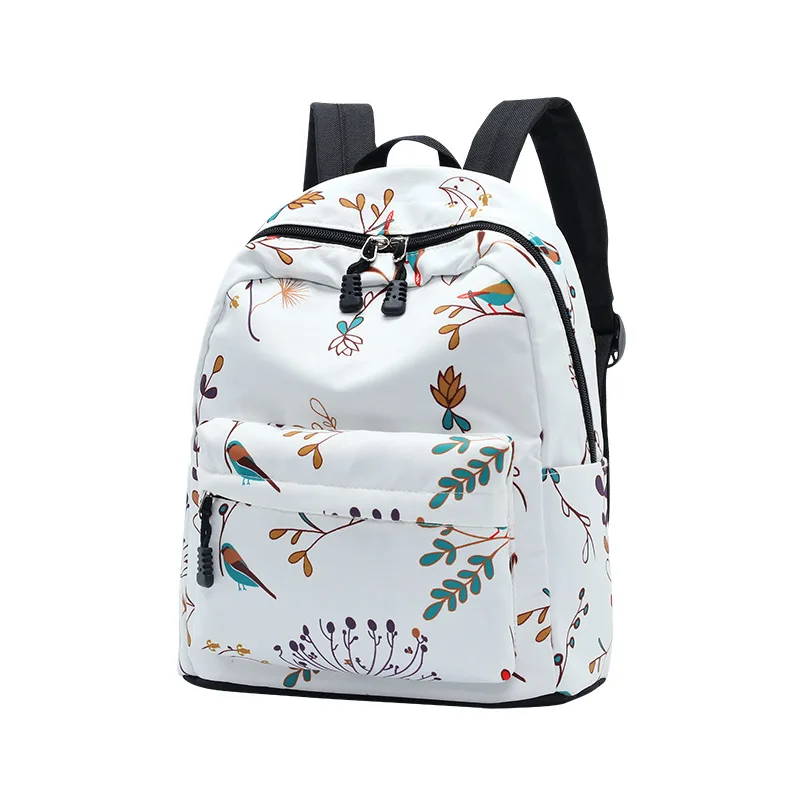 

fashion Lightweight Flowers Printing Daily Travel Backpack Women School Backpack Casual Floral For Teenager Girls Nylon Backpack