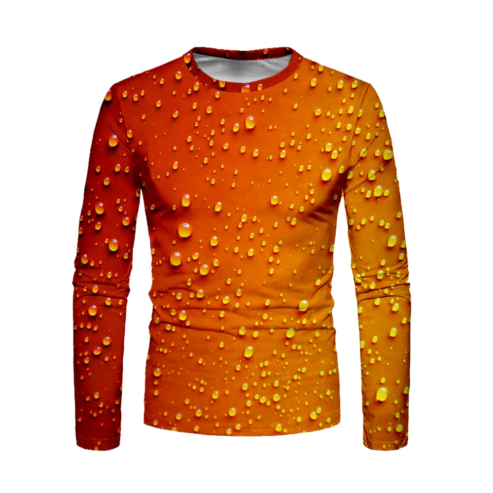 

WAMNI Novelty Water Long Sleeve T shirt Streetwear Men Spring Autumn 3D T-shirt Harajuku Unique Shirt Pullovers Funny Multicolor