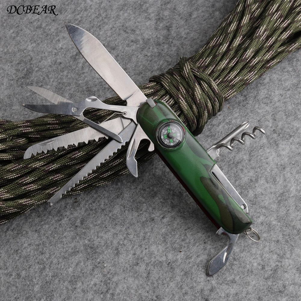 

Stainless Steel Multi Tool Swiss Knives Pocket Hunting Outdoor Camping Survival Folding Knife CHSW05