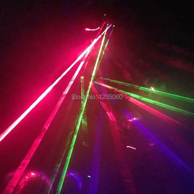 RGB светодиодный лазерный перчатки с 7 шт лазером 3 зеленый + 2 красный фиолетовые