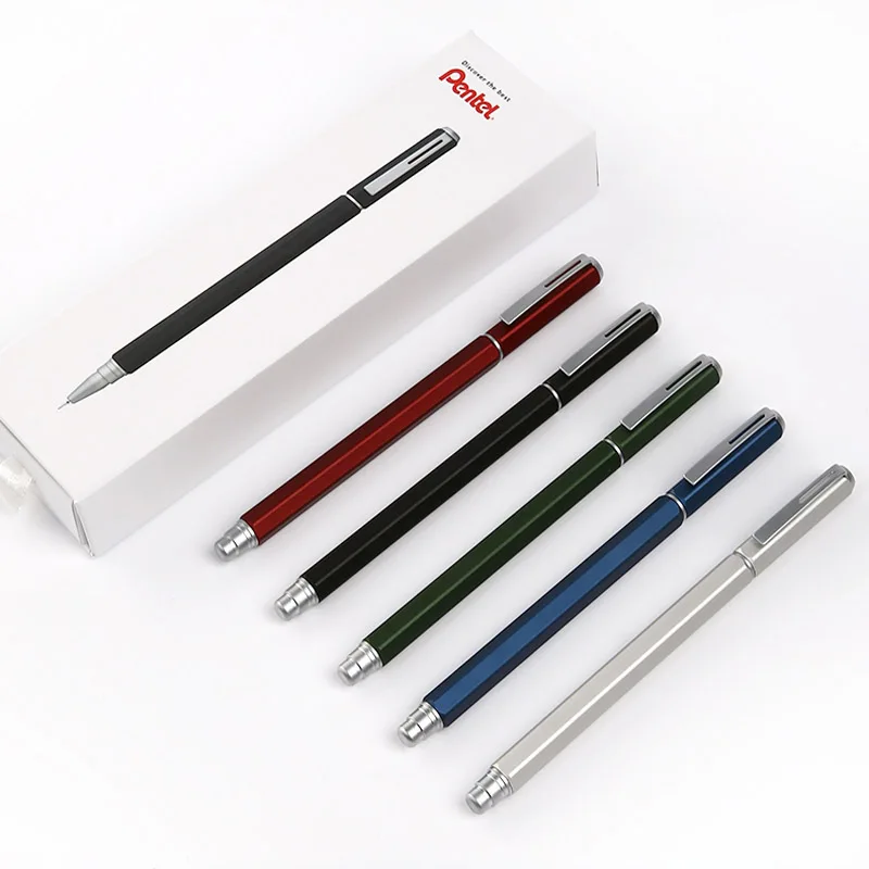 Pentel гелевая ручка BLN665D быстросохнущая металлическая ручка для деловых подписей офисная низкогравитационная Подарочная коробка 0,5 мм