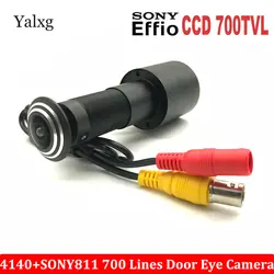 Дверной глазок CCTV аналоговый мини домашний глазок камера 700TVL 1/3 "sony Effio-E CCD 4140 + 811 \ 810 Мини 170 градусов камера безопасности