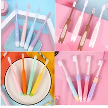 4 шт. зубная щетка для взрослых детская зубная щетка для пар меховая Силиконовая зубная щетка включает 4 зубные щетки