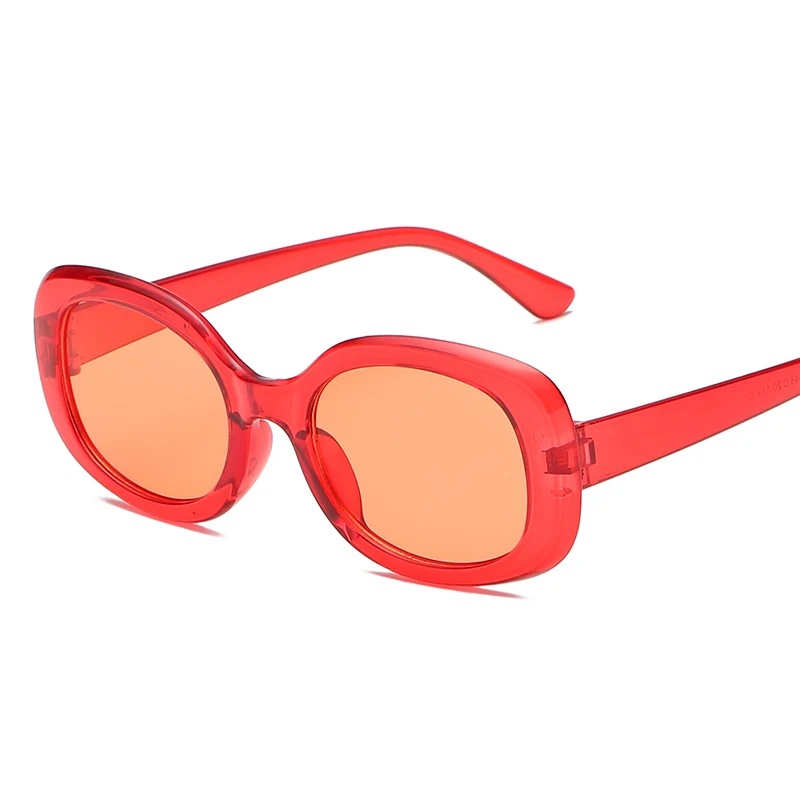 YOOSKE прямоугольные роскошные солнцезащитные очки для женщин, фирменный дизайн, PC оправа, солнцезащитные очки для мужчин, классические женские оттенки, мужские модные очки - Цвет линз: Red-Red