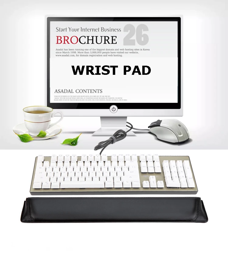 Механическая клавиатура 87 клавиш, поддержка запястья, Удобная подкладка, подставка для запястья, клавиатура для рук, подушка для клавиатуры ПК